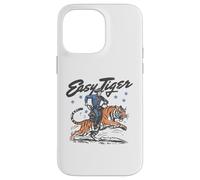 Easy Tiger, Cowboy Amusant, chevauchant Un Tigre, Western rétro Coque pour iPhone 14 Pro Max