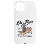 Easy Tiger, Cowboy Amusant, chevauchant Un Tigre, Western rétro Coque pour iPhone 15 Plus