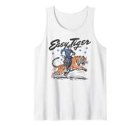 Easy Tiger, Cowboy Amusant, chevauchant Un Tigre, Western rétro Débardeur