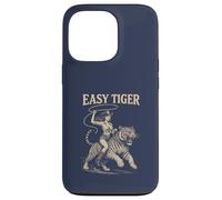 Easy Tiger - Cowgirl équitation en Toute Confiance avec Une Corde Coque pour iPhone 13 Pro