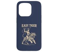 Easy Tiger - Cowgirl équitation en Toute Confiance avec Une Corde Coque pour iPhone 15 Pro