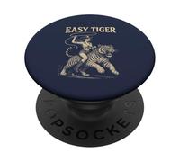 Easy Tiger - Cowgirl équitation en Toute Confiance avec Une Corde PopSockets PopGrip Adhésif