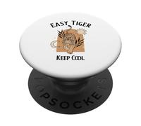 Easy Tiger (graphisme bohème) (déclaration relaxante) PopSockets PopGrip Adhésif