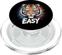 Easy Tiger Lunettes de Soleil Tigre drôle Pun Saying Blague Animal PopSockets PopGrip pour MagSafe