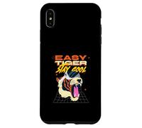 Easy Tiger Stay Cool (Relax Statement & Graphique Gamer des années 80) Coque pour iPhone XS Max