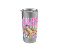 Easy Tiger Stripes Preppy Summer Pool Vacances Croisière Plage Gobelet isotherme en acier inoxydable double paroi