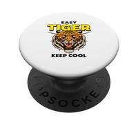 Easy Tiger (Tiger Graphic) (déclaration elax) PopSockets PopGrip Adhésif