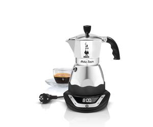 Easy Timer Electric Coffee Maker for 6 Cups - Aluminium in Black/Grey