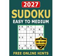 Easy to Medium Sudoku Puzzles for Adults: Logic Puzzles with Verified Difficulty • No Guessing Required • Full Solutions Included • Online Step-by-Step Hints