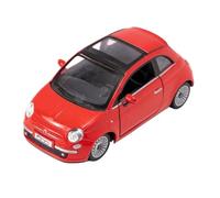 Easy Toys Modèle de Voiture Compatible avec Fiat 500 2007. Voiture Jouet à l'échelle avec Portes Qui s'ouvrent. Modélisation Automobile. (Rouge)