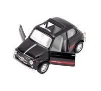 Easy Toys Modèle de Voiture Compatible avec Fiat 500 Vintage. Voiture Jouet à l’échelle avec Portes Qui s’ouvrent. Modélisation Automobile. (500c Noir)