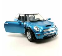 Easy Toys Modèle de Voiture Compatible avec Kinsmart Mini Cooper S Voiture - Jouet à l’échelle avec Portes Qui s’ouvrent - Modélisation Automobile. (Bleu Ciel)