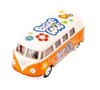 Easy Toys Modèle de Voiture Compatible avec Le Bus Classique Volkswagen - Van Jouet à l'échelle avec Portes Qui s'ouvrent - Modélisation Automobile (1962 Orange)