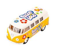 Easy Toys Modèle de Voiture Compatible avec Le Bus Classique Volkswagen - Van Jouet à l'échelle avec Portes Qui s'ouvrent - Modélisation Automobile (1962 Jaune)
