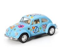 Easy Toys Modèle de Voiture Compatible avec Volkswagen Classical Bettle Hippie. Voiture Jouet à l’échelle avec Portes Qui s’ouvrent. Modélisation Automobile. (Bleu Ciel)