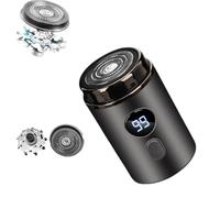 Easy Trim Pro 2.0, 2025 Nouveau Easy Trim Rasierer, anti-coupure Mini rasoir électrique pour hommes, mini rasoirpour zones intimes, Étanche Wet & Dry sans Fil avec Écran LE D (Noir+1 lame)