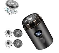 Easy Trim Pro 2.0, 2025 Nouveau Easy Trim Rasierer, anti-coupure Mini rasoir électrique pour hommes, mini rasoirpour zones intimes, Étanche Wet & Dry sans Fil avec Écran LE D (Noir+2 lame)