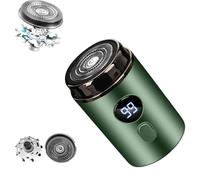 Easy Trim Pro 2.0, 2025 Nouveau Easy Trim Rasierer, anti-coupure Mini rasoir électrique pour hommes, mini rasoirpour zones intimes, Étanche Wet & Dry sans Fil avec Écran LE D (Vert+1 lame)