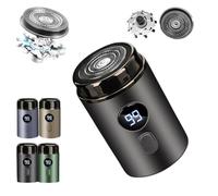 Easy Trim Pro 2.0, 2025 Nouveau IPX7 Easy Trim Rasierer, anti-coupure Mini rasoir électrique pour hommes, mini rasoirpour zones intimes, Étanche Wet & Dry sans Fil avec Écran LE D (Noir+1 lame)