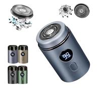 Easy Trim Pro 2.0, 2025 Nouveau IPX7 Easy Trim Rasierer, anti-coupure Mini rasoir électrique pour hommes, mini rasoirpour zones intimes, Étanche Wet & Dry sans Fil avec Écran LE D (Bleu+1 lame)