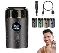 Easy Trim Pro 2.0, Easy Trim Rasierer, Mini Rasoir Electrique Homme, Mini Rasoir électrique Portable, Easy Trim Rasoir Partie Intime, Étanche Wet & Dry sans Fil avec Écran LED (Gris)