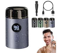 Easy Trim Pro 2.0, Easy Trim Rasierer, Mini Rasoir Electrique Homme, Mini Rasoir électrique Portable, Easy Trim Rasoir Partie Intime, Étanche Wet & Dry sans Fil avec Écran LED (Bleu)