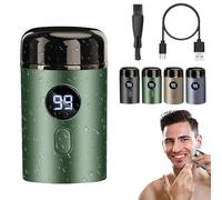 Easy Trim Pro 2.0, Easy Trim Rasierer, Mini Rasoir Electrique Homme, Mini Rasoir électrique Portable, Easy Trim Rasoir Partie Intime, Étanche Wet & Dry sans Fil avec Écran LED (Vert)