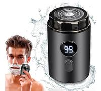Easy Trim Rasoir, Mini Electric Shaver Pocket Size Waterproof Razor Washable Portable (Gris)