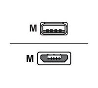 EASY-USB - Câble USB - Micro-USB de type B (M) pour USB (M) - 1 m - connecteur à 90 °