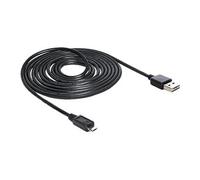 DeLock Hub USB 2.0 83368 A vers Micro-B 3 m Noir