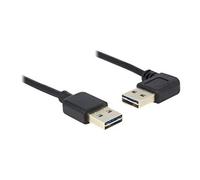 DeLOCK Câble USB 2.0 A Mâle/Mâle 5m Noir - Connecteurs USB-A Mâle à 90° - Référence 83467