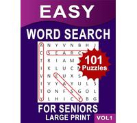 Easy Word Search for Seniors Large Print: 101 Puzzles ! word find puzzle book for senios , Easy Relaxing Word Search great activity book for people with dementia or Alzheimer's