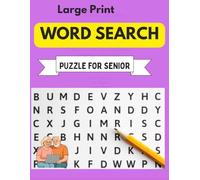 Easy Word Search for Seniors with Dementia: Large Print Relaxing Brain Games Designed to Support Memory, Focus, and Cognitive Activity for Older Adults