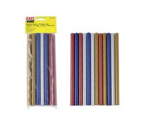 EASY WORK Bâtonnets de colle EW multicolores avec paillettes, 12 pièces, 11,2...
