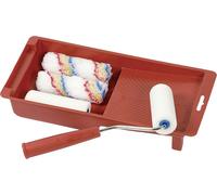 Easy Work Kit de rouleaux de peinture, avec bac, rouge, 5 pièces (1 kit)