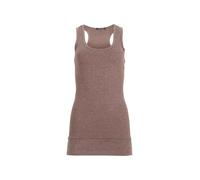 Easy Young Fashion - Débardeur basique pour femme - Haut de fitness - Dos nageur - T-shirt de sport - T-shirt coupe skinny 8002 (taille unique XS - M), Marron clair chiné, 36-40