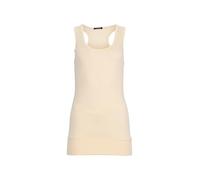 Easy Young Fashion - Débardeur basique pour femme - Haut de fitness - Dos nageur - T-shirt de sport - T-shirt coupe skinny 8002 (taille unique XS - M), vanille, 36-40