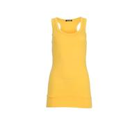 Easy Young Fashion - Débardeur basique pour femme - Haut de fitness - Dos nageur - T-shirt de sport - T-shirt coupe skinny 8002 (taille unique XS - M), Jaune melon, 36-40
