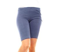 Easy Young Fashion Legging basique pour femme - Short de cyclisme élastique en viscose - Sous-vêtement court en coton - 1008 - Taille unique (XS-M), bleu jeans, 36-40