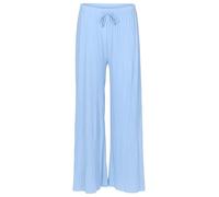 Easy Young Fashion Pantalon d'été pour femme - Pantalon plissé doux et fluide - Pantalon de loisirs Marlène tendance élégant et décontracté 999, bleu clair, taille unique 38-44