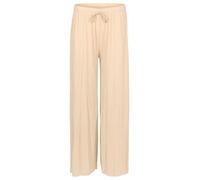 Easy Young Fashion Pantalon d'été pour femme - Pantalon plissé doux et fluide - Pantalon de loisirs Marlène tendance élégant et décontracté 999, beige, 38-44