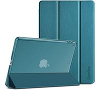 EasyAcc Coque pour 10,2 Pouces iPad 9ème / 8ème / 7ème Génération Modèle 2021/2020/2019, Ultra Fin Étui de Protection Translucide Mat, Paon Bleu