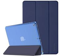 EasyAcc Coque pour iPad 6/5ème Génération 9.7" 2018/2017,Bleu | Ultra Fin Étui de Protection Semi-Translucide Mat avec Fonction Support