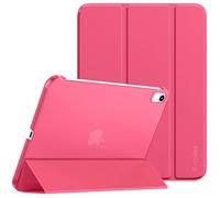 EasyAcc Coque pour iPad A16 11ème 2025 11 Pouces/iPad 10ème Génération 10,9 Pouces 2022, Ultra Fin Étui de Protection Translucide Mat avec Fonction réveil/Sommeil Automatique, Rose Vif