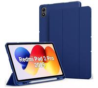 EasyAcc Coque pour Redmi Pad 2 Pro 12,1 Pouces 2025 Tablette avec Porte-Stylet, Étui de Protection Fin avec Support pour Redmi Pad 2 Pro 2025, Bleu mer