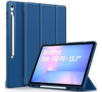 EasyAcc Coque pour Samsung Galaxy Tab S10 FE+ 13,1 Pouces 2025 avec Pen Porte-Stylet, Étui de Protection Ultra Fin Housse en TPU, Bleu Ciel