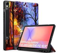 EasyAcc Coque pour Samsung Galaxy Tab S10 Lite 10,9 Pouces 2025 / S10 FE 10,9 2025 / S9 FE 10,9 / S9 11 Pouces 2023 avec Pen Porte-Stylet, Étui de Protection Ultra Fin Housse en TPU, Chemin De Nuit