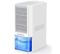 EasyAcc Déshumidificateur a Air 2000 ml, 1L/Jour - Déshumidificateur Silencieux Électrique à Faible 85W avec Arrêt Automatique, 4 Tubes en Cuivre, Idéale Salle de Bain, Chambre, Bureau, Blanc