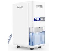 EasyAcc Déshumidificateur d Air 18L/Jour, Déshumidificateur Compresseur Électrique avec 4 Modes de Séchage Linge, Capteur d'Humidité, Minuterie 24H pour Cave, Cellier, Buanderie (35m²)
