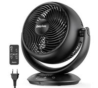 EasyAcc Ventilateur de Table Silencieux, 20dB Circulation Turbo Ventilateur 3D avec Télécommande /3 Vitesses/Réglable à 180 °/Minuterie de 2-12 heures pour Pièces de 25 m² Chambre à Coucher Salon